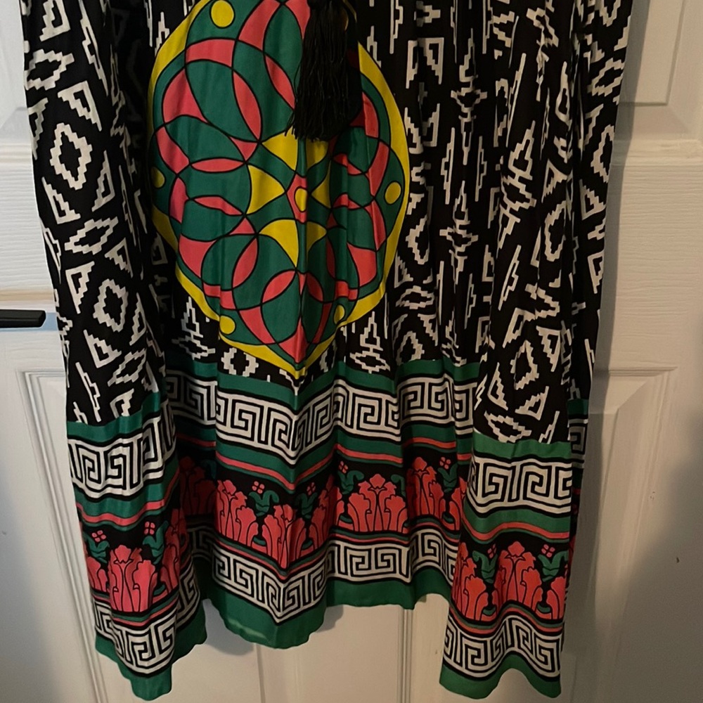 Long multicolor drawstring skirt